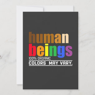 Cartes Pour Fêtes Annuelles Être humain 100% couleur organique mai Varier LGBT