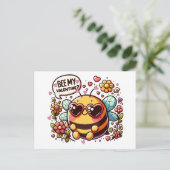Cartes Pour Fêtes Annuelles Être ma Saint-Valentin ? - Charmante abeille pour (Debout devant)