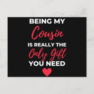 Cartes Pour Fêtes Annuelles Être Mon Cousin Est Vraiment Le Seul Cadeau