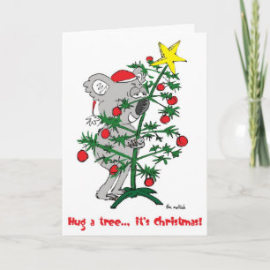 Cartes Pour Fêtes Annuelles étreignez un arbre