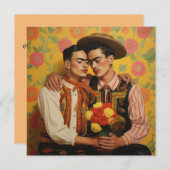 Cartes Pour Fêtes Annuelles Étreinte de passion (Devant / Derrière)