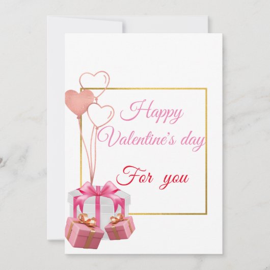 Cartes Pour Fêtes Annuelles "Étreinte Enchantée" Saint-Valentin (Devant)