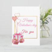 Cartes Pour Fêtes Annuelles "Étreinte Enchantée" Saint-Valentin (Debout devant)