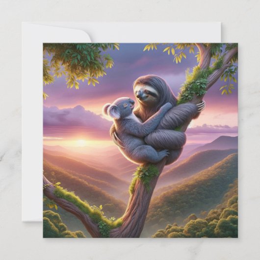 Cartes Pour Fêtes Annuelles Étreintes de la nature sauvage (Devant)