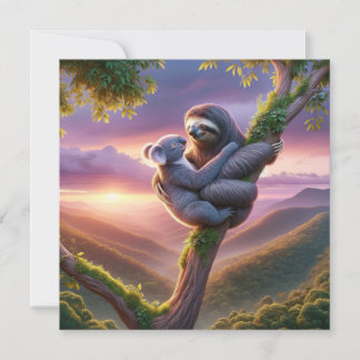 Cartes Pour Fêtes Annuelles Étreintes de la nature sauvage