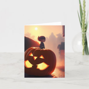Cartes Pour Fêtes Annuelles Étude citrouille - Anime - AI - A