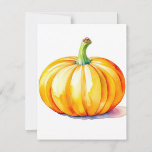Cartes Pour Fêtes Annuelles Étude citrouille D en aquarelles et stylo