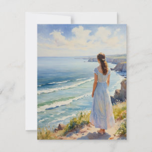 Cartes Pour Fêtes Annuelles Étude d'aquarelle de plage D