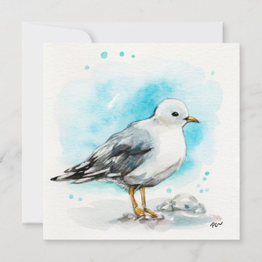 Cartes Pour Fêtes Annuelles Étude Seagull 1 (Devant)