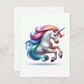 Cartes Pour Fêtes Annuelles Étude Unicorn Q - Imaginaire AI (Devant / Derrière)