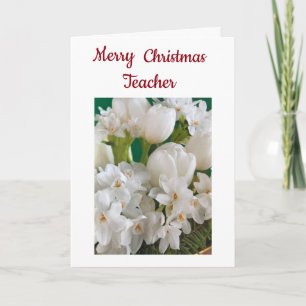 CARTES POUR FÊTES ANNUELLES ÉTUDIANT PLUS ÂGÉ À DONNER ***ENSEIGNANT** À NOËL