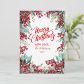 Cartes Pour Fêtes Annuelles Eucalyptus de Noël et pin (Debout devant)