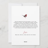 Cartes Pour Fêtes Annuelles Eucalyptus Joyeux oiseau de Noël (Dos)