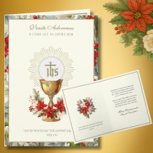 Eucharistie de Noël catholique Poinsettia Floral