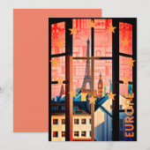 Cartes Pour Fêtes Annuelles Europe (Devant / Derrière)