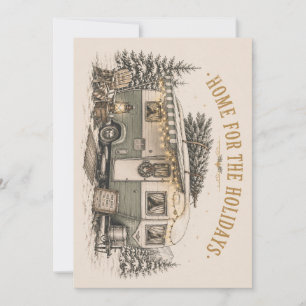 Cartes Pour Fêtes Annuelles Évasion de campeur de Noël Boho Americana