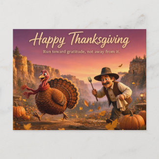 Cartes Pour Fêtes Annuelles Évasion drôle de dinde de Thanksgiving