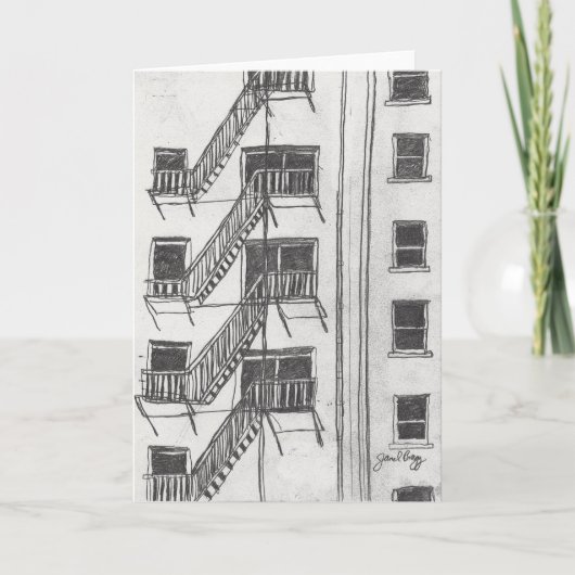 Cartes Pour Fêtes Annuelles Évasion par incendie (Devant)