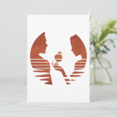 Cartes Pour Fêtes Annuelles Eve Met Une Pomme À Adam, Grunge Version 3/3 (Debout devant)