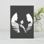 Cartes Pour Fêtes Annuelles Eve Met Une Pomme À Adam, Version Blanche 2/3 (Debout devant)