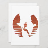 Cartes Pour Fêtes Annuelles Ève tend un pomme à Adam, Version Grunge 3/3 (Devant / Derrière)