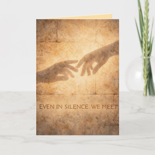 Cartes Pour Fêtes Annuelles Even in Silence We Meet Romantic Minimal  (Devant)