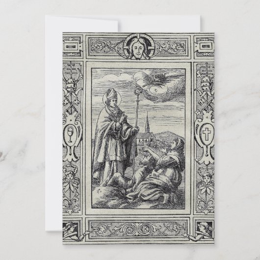 Cartes Pour Fêtes Annuelles Évêque Saint-Valentin de Terni (Devant)