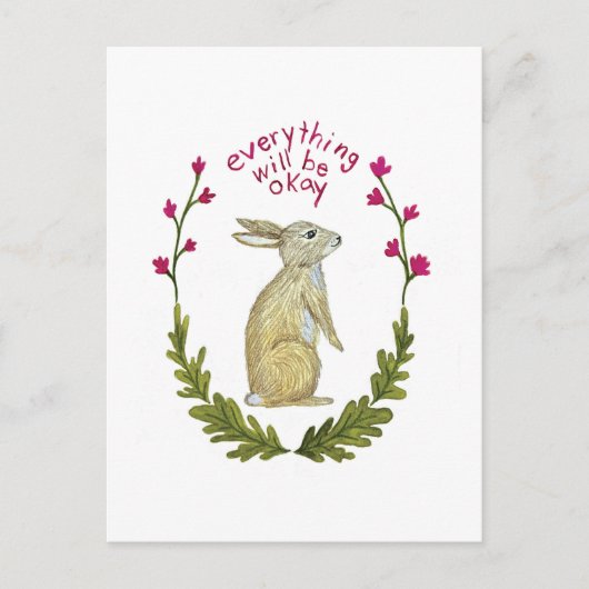 Cartes Pour Fêtes Annuelles Everything Will Be Ok Postcard (Devant)