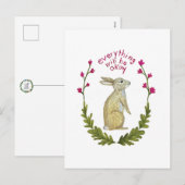 Cartes Pour Fêtes Annuelles Everything Will Be Ok Postcard (Devant / Derrière)
