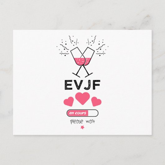 Cartes Pour Fêtes Annuelles EVJF en cours please wait (Devant)