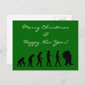 Cartes Pour Fêtes Annuelles Évolution Du Père Noël (Devant / Derrière)