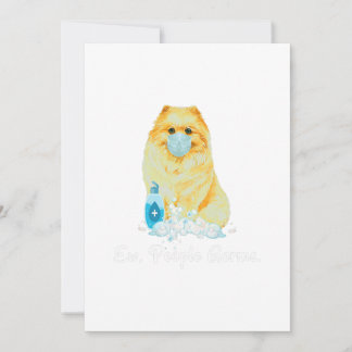 Cartes Pour Fêtes Annuelles Ew People Germs Pomeranian Dog Wearing A Face Mask
