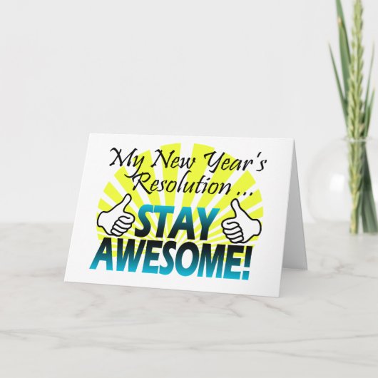 Cartes Pour Fêtes Annuelles Excellente résolution du Nouvel An (Devant)