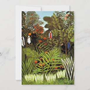 Cartes Pour Fêtes Annuelles Exotic Landscape by Henri Rousseau