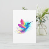 Cartes Pour Fêtes Annuelles Exotic Rainbow Hummingbird (Debout devant)