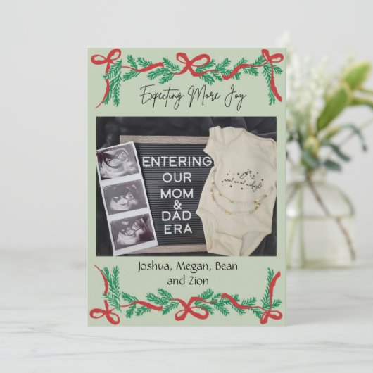 Cartes Pour Fêtes Annuelles Expecting More Joy Holiday Card (Debout devant)