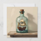 Cartes Pour Fêtes Annuelles Expédier dans une bouteille | Rester en contact (Devant)