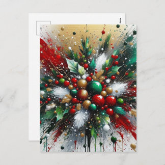 Cartes Pour Fêtes Annuelles Explosion de Noël / Éclats blancs