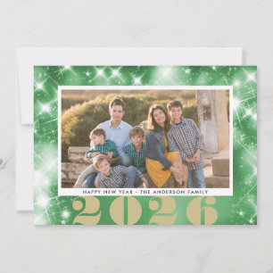 Cartes Pour Fêtes Annuelles Explosion d'étoiles Bonne Année 2 Photo