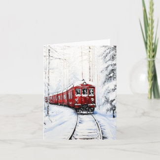 Cartes Pour Fêtes Annuelles Express de Noël de neige