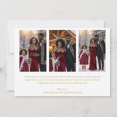 Cartes Pour Fêtes Annuelles Exquisite Red Tones and Faux Gold Christmas Wreath (Dos)