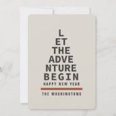 CARTES POUR FÊTES ANNUELLES EYE TEST NEW YAR CARD (Devant)