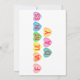 Cartes Pour Fêtes Annuelles F LA SAINT-VALENTIN - Bannière de cœurs en bonbons