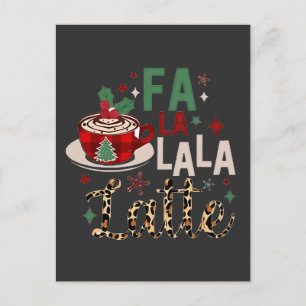 Cartes Pour Fêtes Annuelles Fa Fa La La Latte Drôle de Noël Santa Xmas