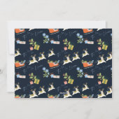 Cartes Pour Fêtes Annuelles Fa La Christmas Llama Reindeers & Sleigh Toxits (Dos)