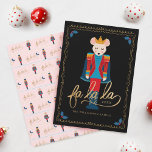 Cartes Pour Fêtes Annuelles Fa La Christmas Nutcracker Souris King<br><div class="desc">Envoyez cette belle carte de Noël fantastique et magique à vos amis et à votre famille en cette période de fêtes. Nous avons peint à la main toutes les illustrations et la typographie que vous voyez dans cette carte de vacances. Notre design comprend notre belle souris croustillante roi portant un...</div>