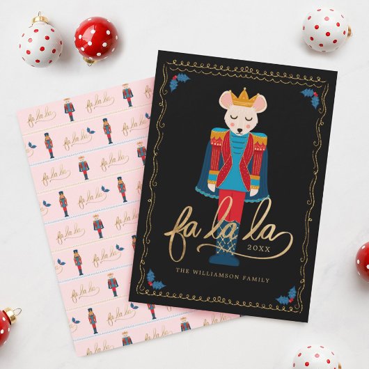 Cartes Pour Fêtes Annuelles Fa La Christmas Nutcracker Souris King