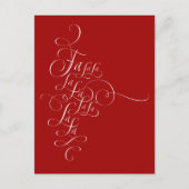 Cartes Pour Fêtes Annuelles Fa la la - Calligraphie de Noël - Deck the Halls (Devant)