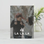 Cartes Pour Fêtes Annuelles Fa La La Classic Family Christmas Card (Debout devant)