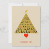 Cartes Pour Fêtes Annuelles Fa La La Gold Christmas Tree (Devant)